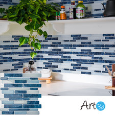 Art3d 10 Sheets Self-Adhesive Kitchen Backsplash, Decorative Tiles