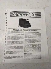 FACTORY CAT OPERATOR SERVICE PARTS LIST MAINTENANCE BOOK DIAGRAMS MODEL 40