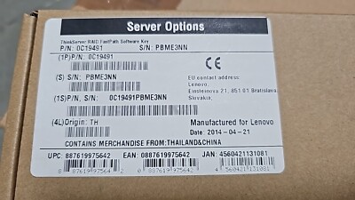 Lenovo C19491 ThinkServer RAID FastPath Software Key Server Options -