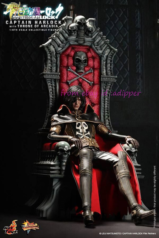 Perfect Hot Toys Mms223 1/6 Captain Harlock With Throne Of Arcadia