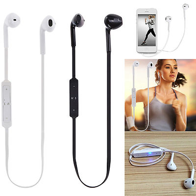 Sport In Ear Bluetooth Headset Kopfhörer S6 Wireless schwarz weiss