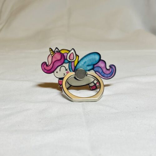 360°Acrylic Unicorn Finger Ring Mobile Smartphone Holder Stand iPhone Samsung - Picture 40 of 42