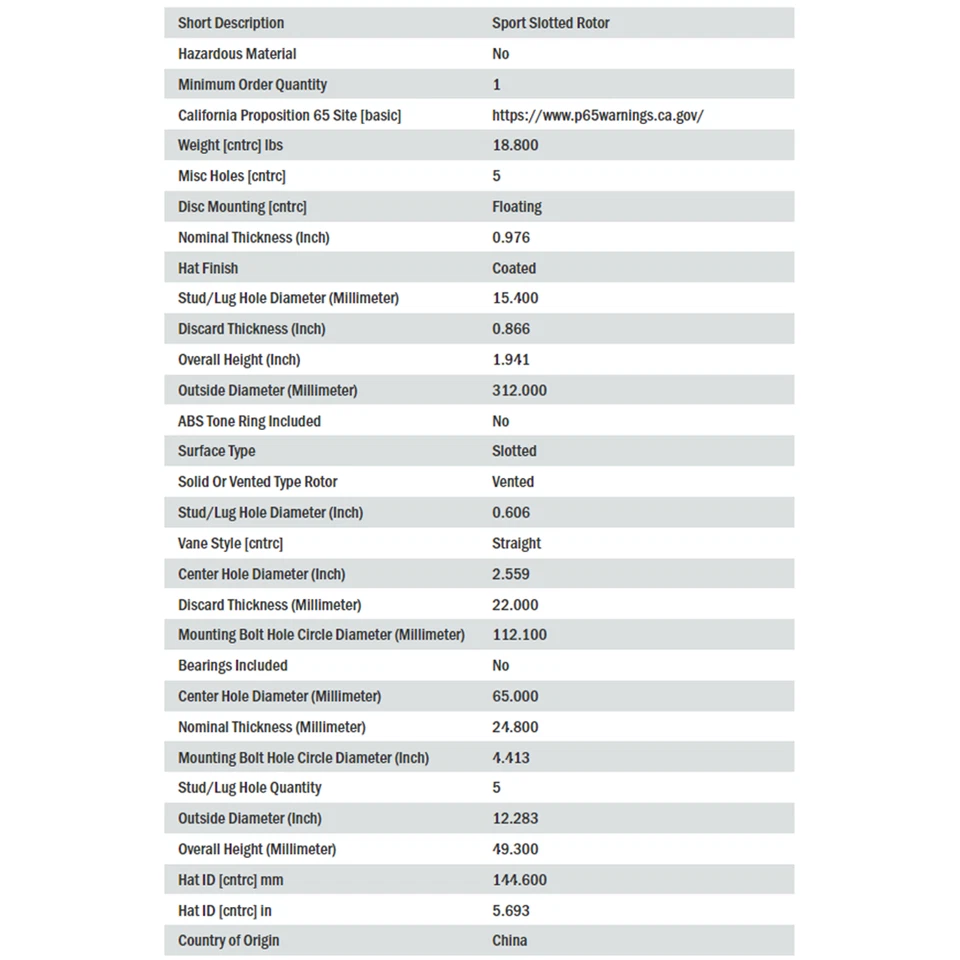 StopTech Sport Slotted Disc Brake Rotor Front Right For Audi A3 Quattro, VW Golf - Image 4 of 4