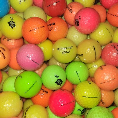 50 Colored Wilson Mixed Used Golf Balls - 2A Shag AA Hit-A-Way