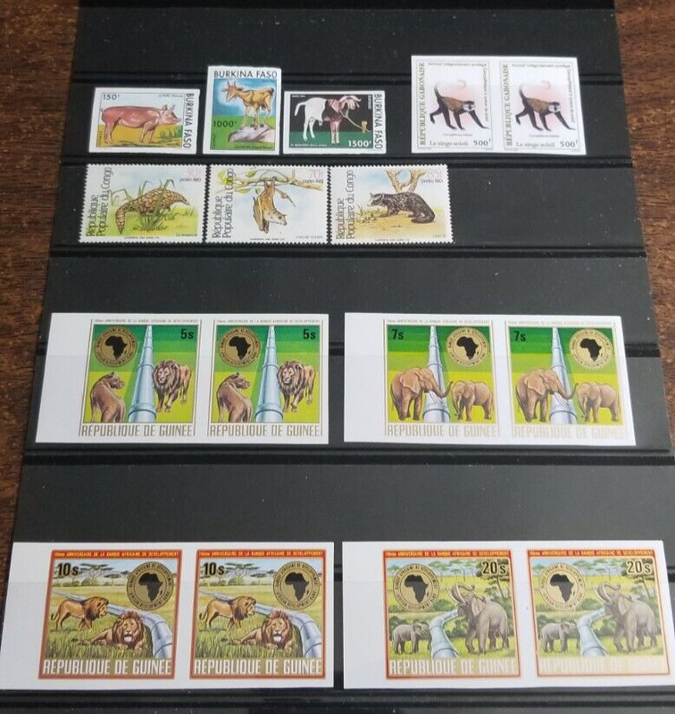 AFRICAN/OCEANIC WILDLIFE STAMPS-UNLISTED IMPERFS{24 Stamps)