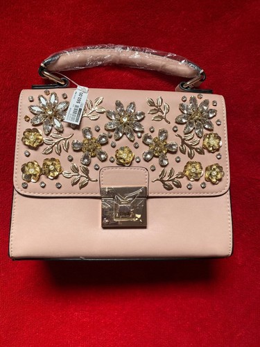 Nuevo con etiquetas, sin usar, Aldo Rosa Bolsa, Flores Pedrería, Multi  Color, Mango | eBay