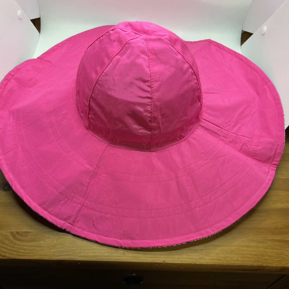 Vintage Roberta Freymann Floral Wide-Brim Sun Hat in Teal & Blue J .Crew Paper Straw Sun Hat | eBay UK main image 4