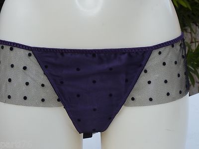 ANDRES SARDA breiter STRING FR 38 / EU 38 / UK S Modell MOMA schwarz / pflaume 