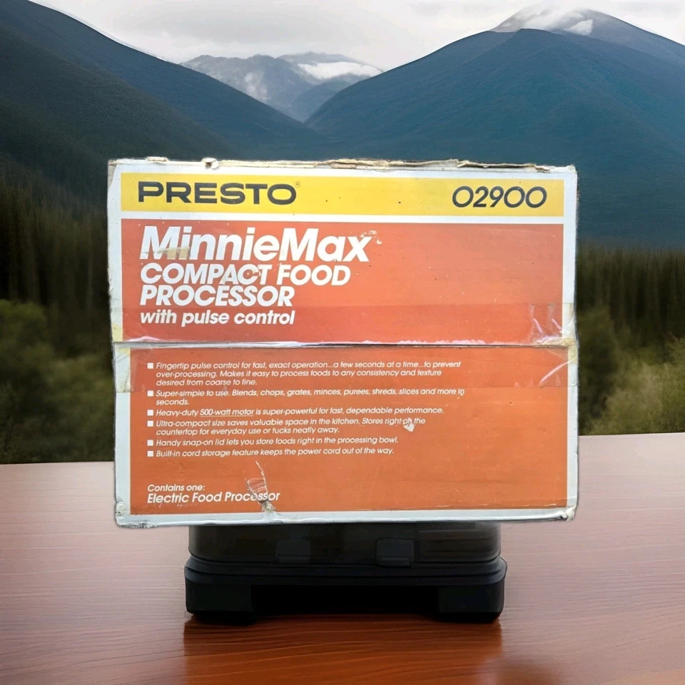 Presto Minnie Max Electric Compact Food Processor 02900 Pulse Control New In Box - Image 2 of 3