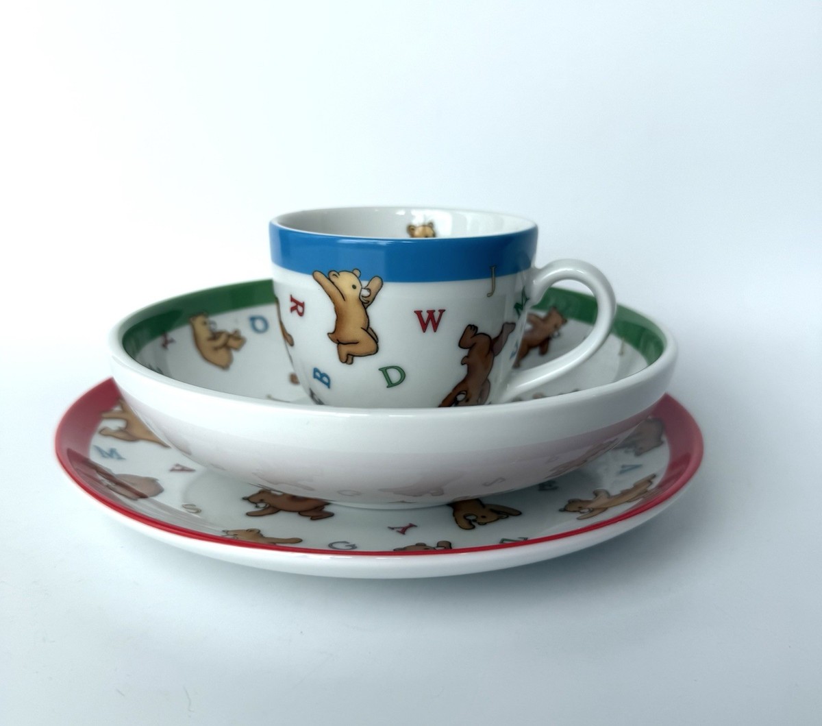 ティファニー ベア＆ブロック 3ピース セット 食器セット Tiffany & Co Bear Blocks 3-Piece Set Baby Tableware Plate, Bowl