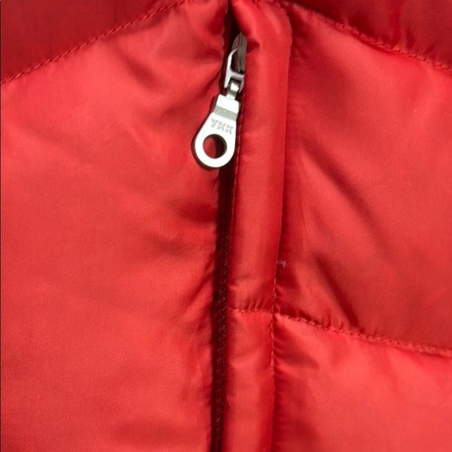 Eddie Bauer Red Quilted Goose down Puffer Vest SZ XL 550 fill outdoor warm fall - Picture 5 of 9
