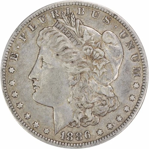 1886-O Morgan Silver Dollar EF Uncertified #1050