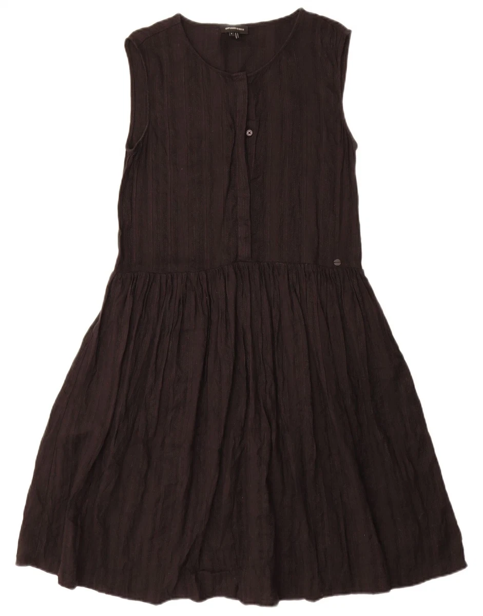 knee length dresses for ladies Superdry Midi Halter Slip Dress Linear Mono Print
