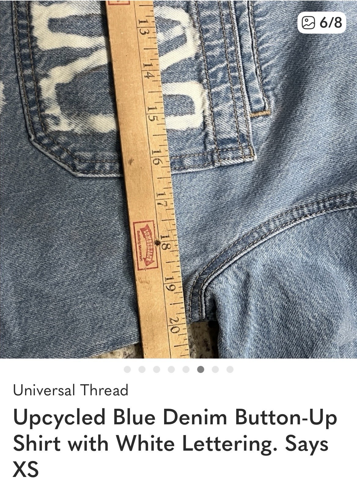 Universal Thread Upcycled Blue Denim Button-Up Sh… - image 7