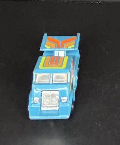 Kenner 1978 Fast 111’s Evil Eye Diecast Semi Truck Teal w/ Yellow Orange Tampo - Picture 2 of 6