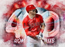 Mike Trout #2 Art Card Limited 3/10 John Rudolph Signed Only 10 Made 400 HR Club