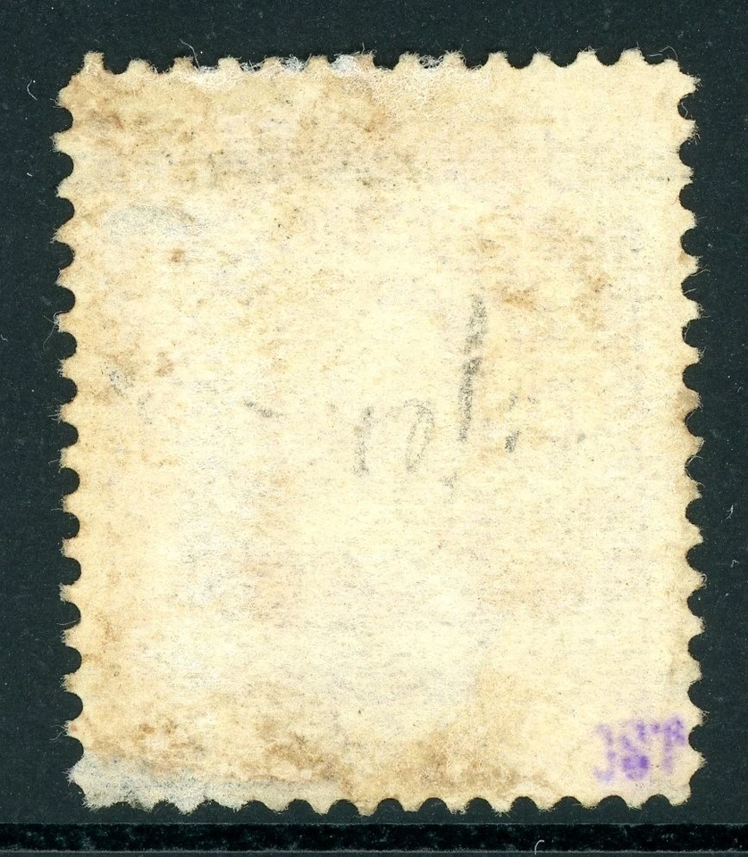 Canadá 1897 Terranova 1¢/3¢ Pizarra Tipo 3 Scott #77 VFU Q878 Foto 2 de 4