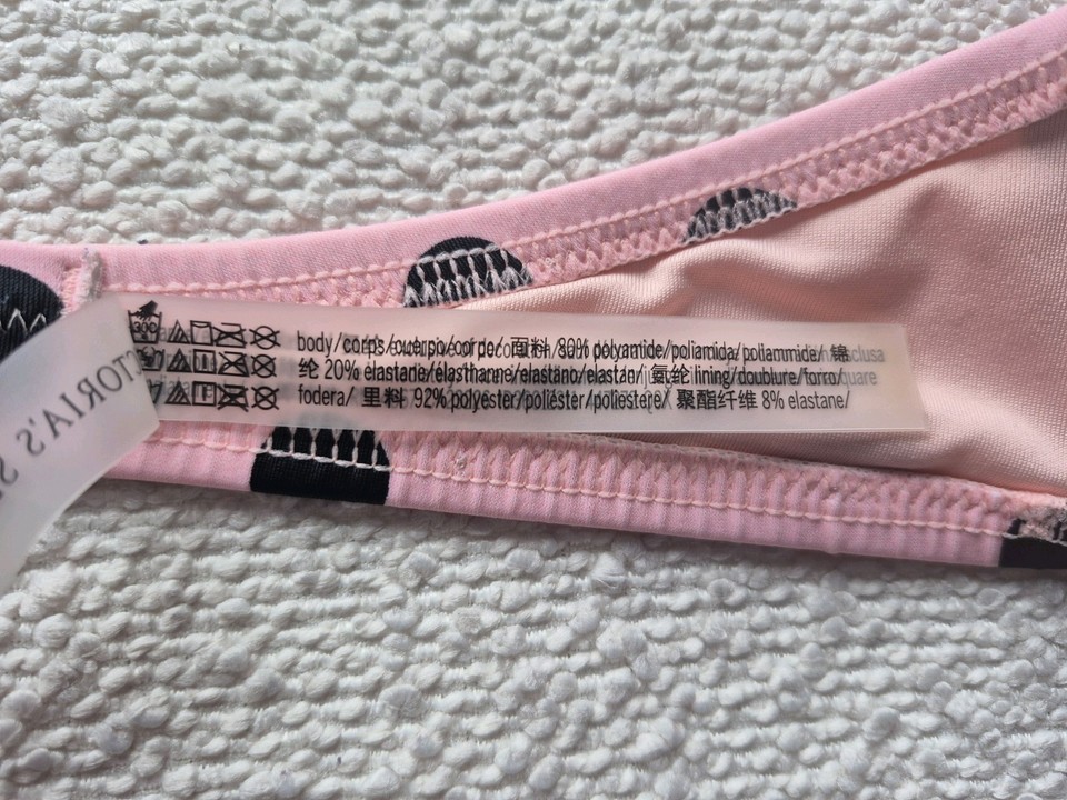 Haut De Bikini Bandeau Victoria's Secret - Taille 32B - Rayé Multicolore - Neuf Sans étiquettes