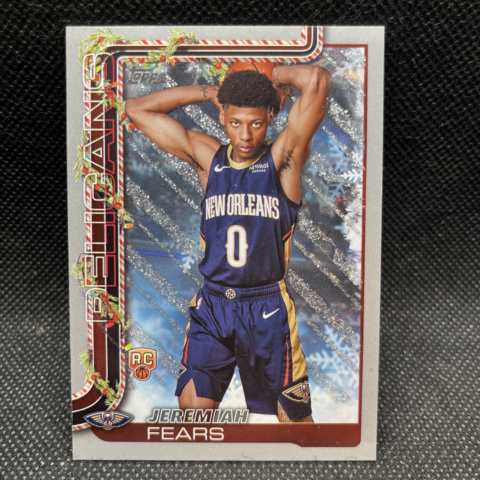 Jeremiah Fears 2025-26 Topps Holiday Glitter Parallel #H167 RC - Pelicans
