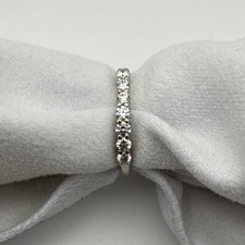 ⁠10K White Gold Lab Grown Diamond Band Ring Shared Prong Wedding⁠ 0.50cttw