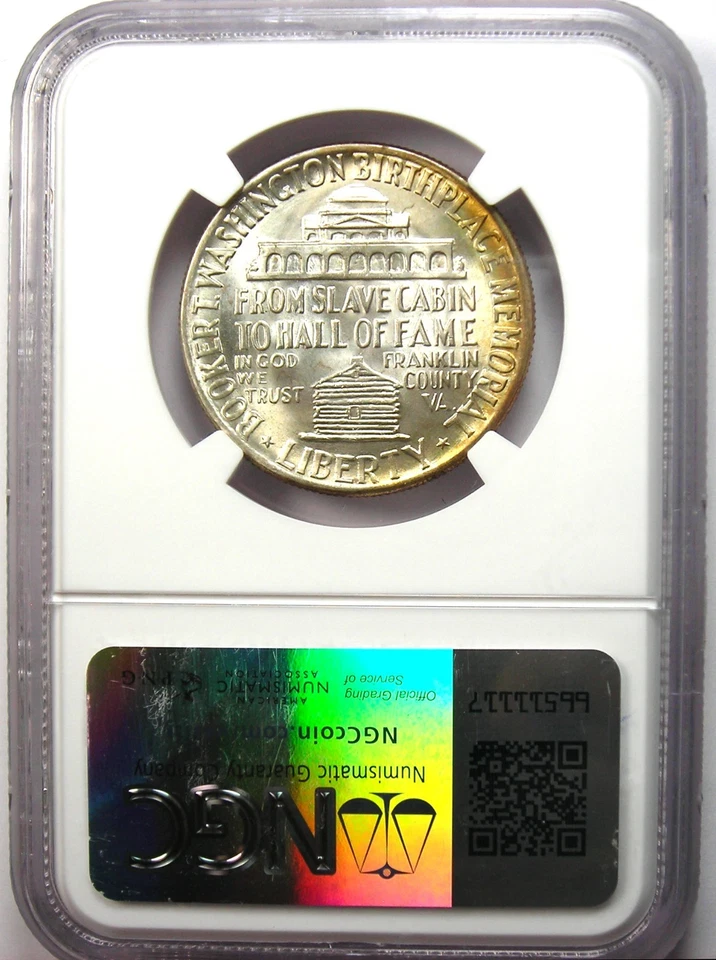 1950 BTW Booker T Washington Half Dollar 50C - NGC MS67+ Plus - $7,700 NGC Value - Image 3 of 4