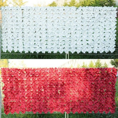 Künstliche Blume Garten Wand Blatt Holz Zaun Sichtschutz Ornament-Geschenk Heiß