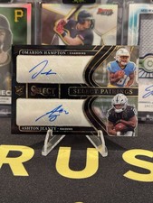 2025 Panini Select Pairings Dual Auto Ashton Jeanty/Omarion Hampton BLACK 1/1