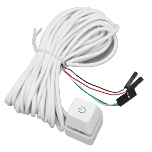 PC Power Switch White Mechanical Key Blue Switch Backlit Plug And Play PC Pow FY - Afbeelding 9 van 42