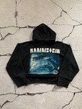 Vintage Rammstein Rosenrot Album Hoodie Black Ship Graphic Double Sided Sz L
