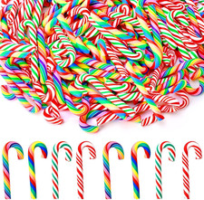 120 Pcs Christmas Mini Candy Cane Fake Candy Canes Christmas Ornaments for Xmas