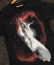 NEW Marvel Silver Surfer T-Shirt Mad Engine Size S-5XL Rare Metallic Reprint