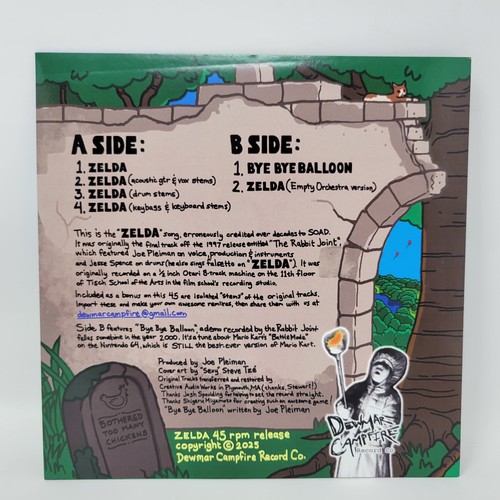 Zelda 45 by Rabbit Joint 7" Red Vinyl 45rpm Link Legend Of Not System of a Down - Picture 4 of 7
