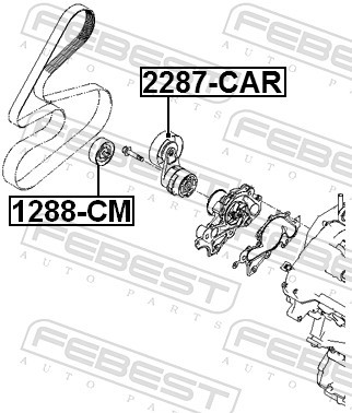 Fits FEBEST 2287-CAR TENSION PULLEY  ⭐UK Stock⭐