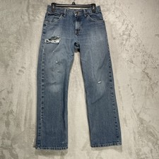 Wrangler 5LOBWDR Jeans Boys Blue 16 regular Trendy Distressed Look