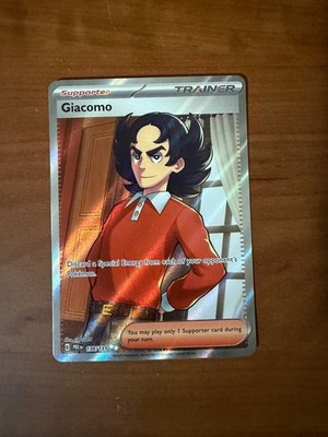 Pokemon TCG Giacomo 138 131 Full Art Holo Card Prismatic