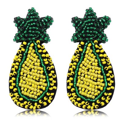 Perlen Obst Ohrringe - süße Avocado, Wassermelone, Ananas Designs für Sommer V