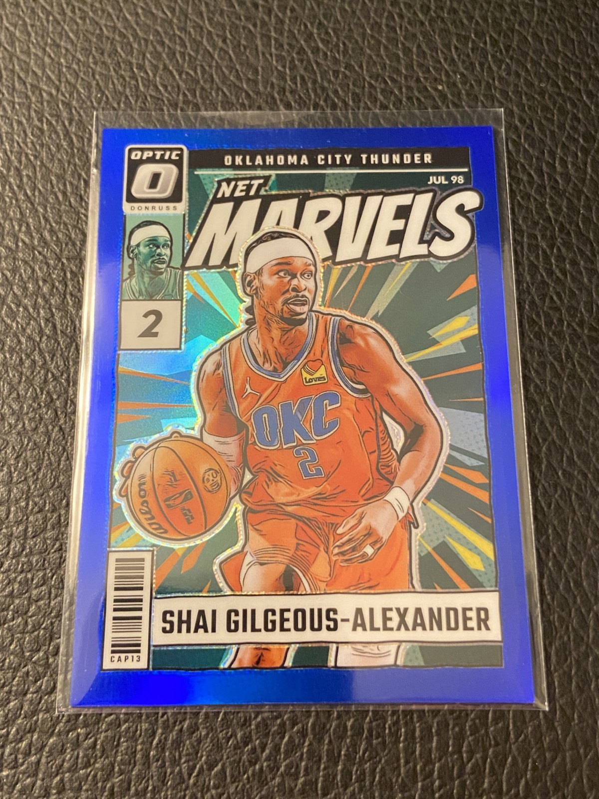 2024-25 Panini Donruss Optic Shai Gilgeous-Alexander Net Marvels Blue /49 #8