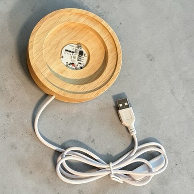 LED Wood Insulator/Craft  Display Base fits 2.25-3.5''  Insulators Color Changing