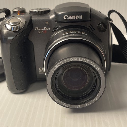 Canon Powershot S3 IS Digital Camera Screen Is Black Parts Only - Picture 3 of 24