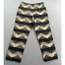 MICHAEL KORS Pants Made in Italy 6 Geometric Zig Zag Print Straight Leg Trousers