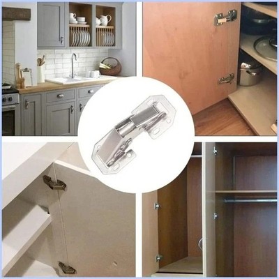 2Pcs Stainless Steel Latch Sliding Silver Doors Lock Keyless Door Bolt For Doors
