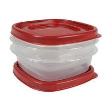 Rubbermaid Easy Find Lids Food Storage Containers, 1.25 Cup, Racer Red, 4-Piece