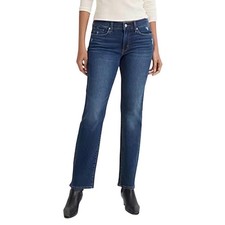 Levi  s Classic Women's Perfect Waist Straight-Leg Jeans in Dark Blue size 14