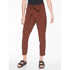 Athleta Skyline Pant Rust Red Paperbag Lightweight Athleisure Women's size 6
