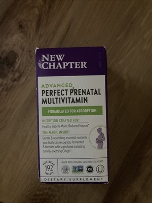 New Chapter Prenatal multivitamin 192 count￼  Non GMO exp 6/2026 2 Months Supply