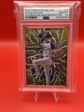 Shohei Ohtani 2024 Topps Chrome Update Celebration Gold Refractor /50 PSA 10 #12