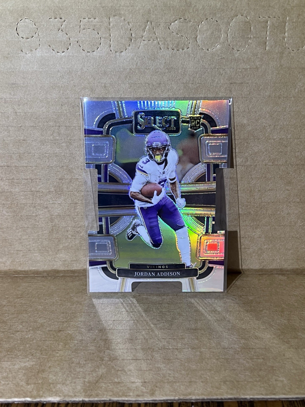 2023 Panini Select - Concourse Jordan Addison #66 Silver Prizm Die-Cut (RC)