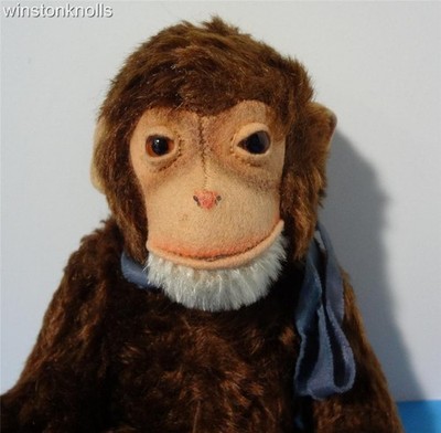 1959 STEIFF JOCKO THE CHIMPANZEE 25 CM 10''  RAISED SCRIPT STEIFF BUTTON 5325,03