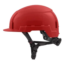 Milwaukee Red Front Brim Helmet With Bolt Class E