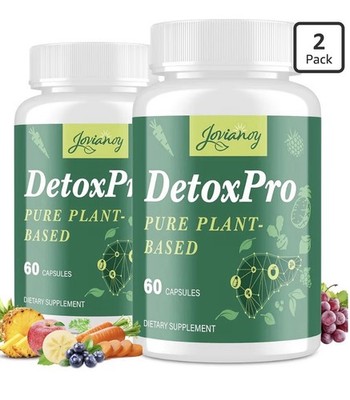 Jovianoy DetoxPro 1000 MG Detox & Cleanse 26-in-1 Pure Plan Based Formula 2 Pack